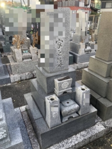 愛知県　お墓　追加彫り 施工例