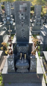 愛知県　お墓　追加彫り　色入れ　クリーニング　施工例