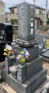 愛知県　お墓　追加彫刻２名　施工例